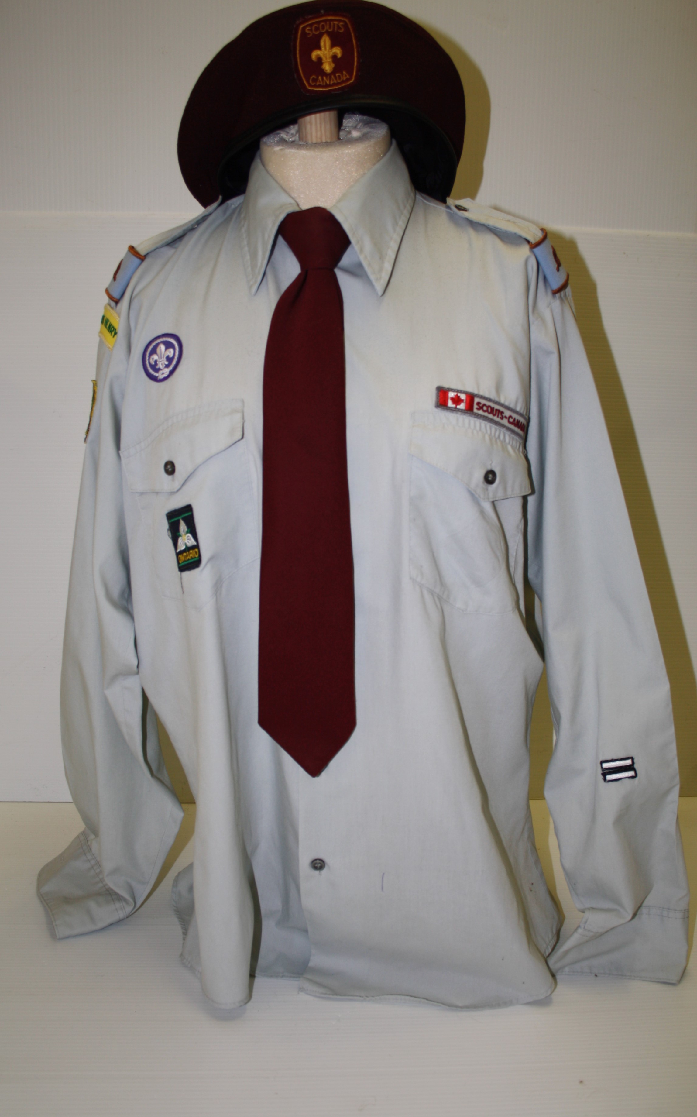 Grey Scouts Canada Uniform Shirt and Red Beret