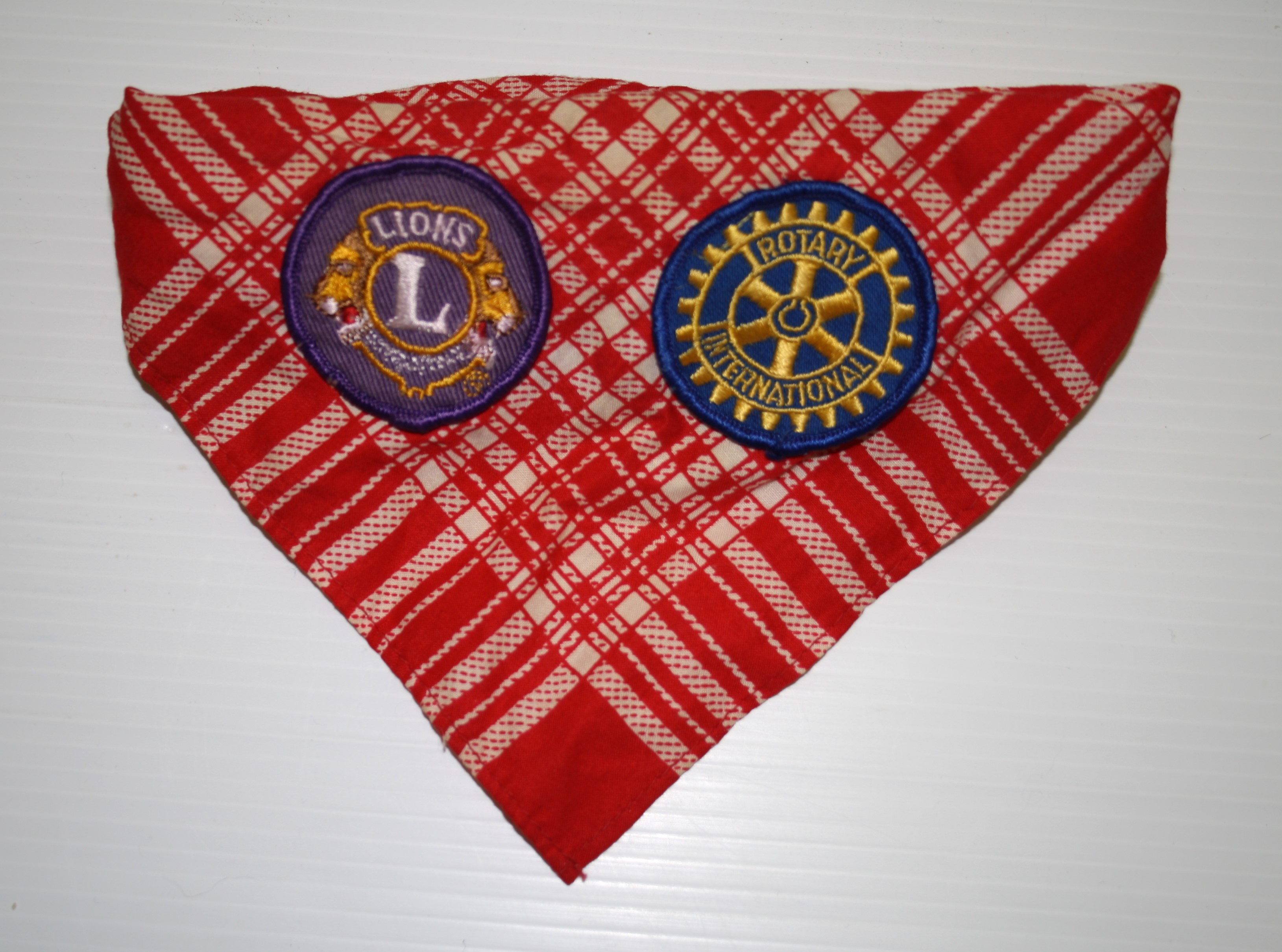 Necker with Lions and Rotary Badges