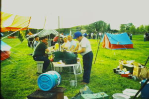 1st Portsmouth campsite with George Kinkley