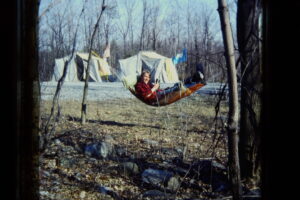 Glenn Haire in hammock