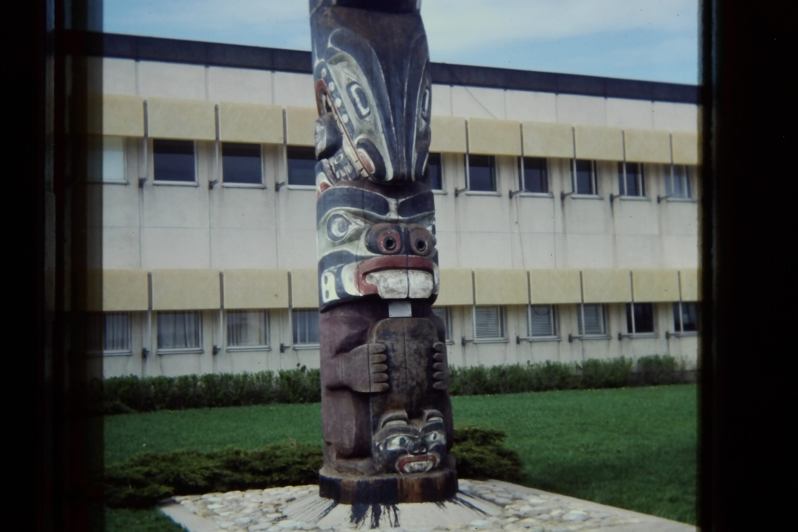 Close-up of totem pole