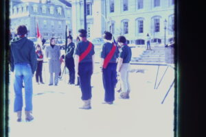 Scout/Guide Week in front of City Hall