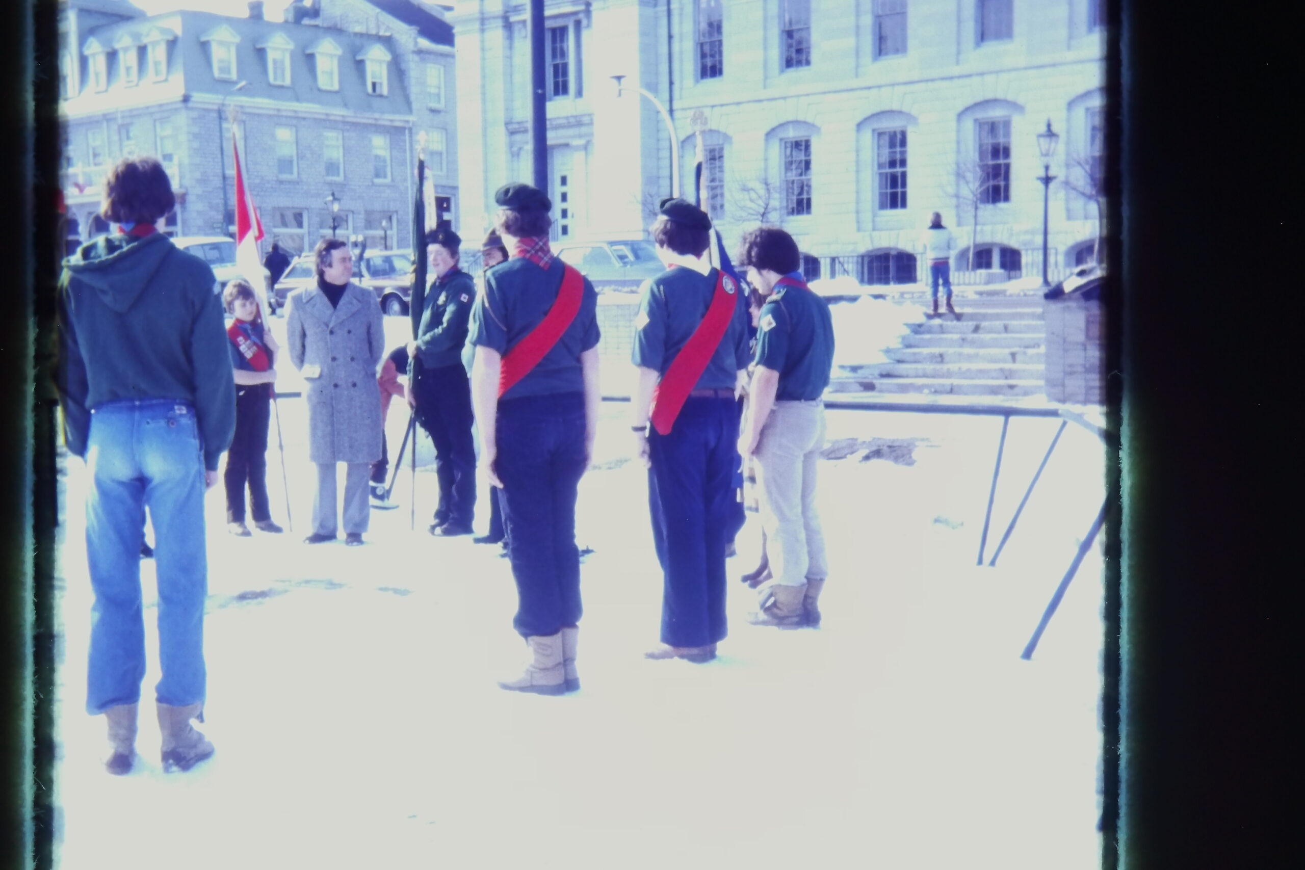 Scout/Guide Week in front of City Hall