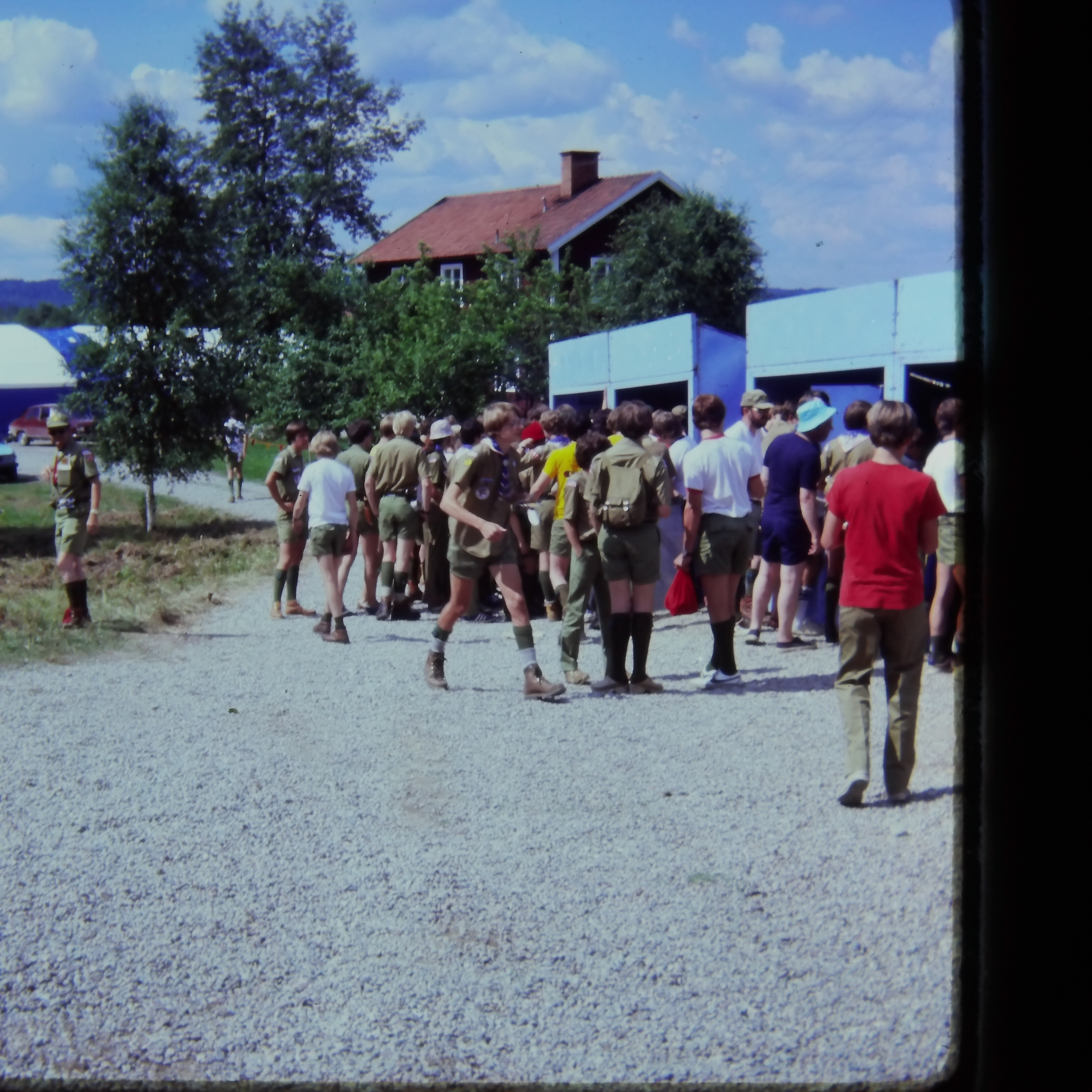 Crowd at shops