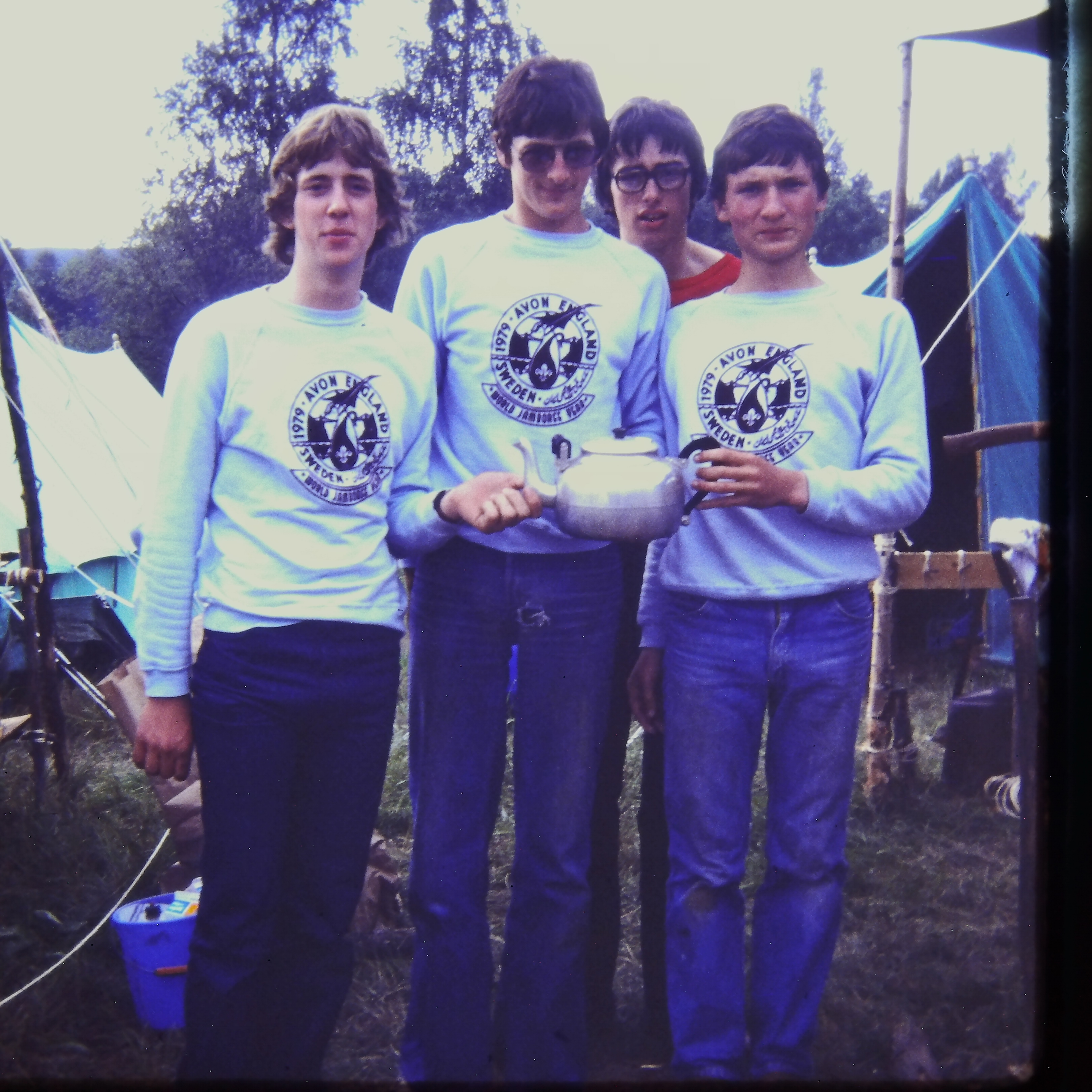 British Scouts with teapot
